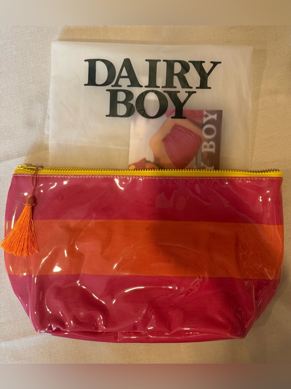 Dairy Boy Make Up Bag Large NWT